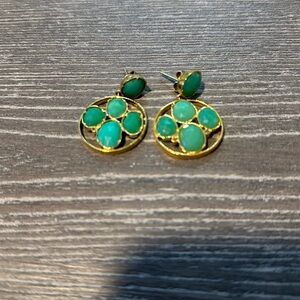 Pretty Light Green Stone Earrings from Calypso St Barths